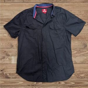 Ecko Unlimited Black Short Sleeve Shirt with Red Accents